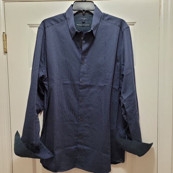 NWOT Magnificent Royal Purple Ted Baker ButtonDown - Picture 1 of 3